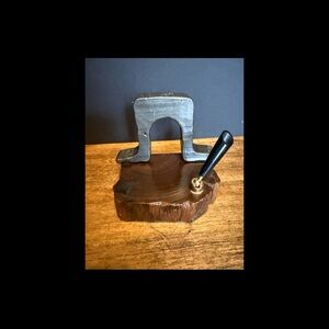 Antique Panama Canal Railroad Souvenir 1915 Mounted Pen Holder Desk Paperweight